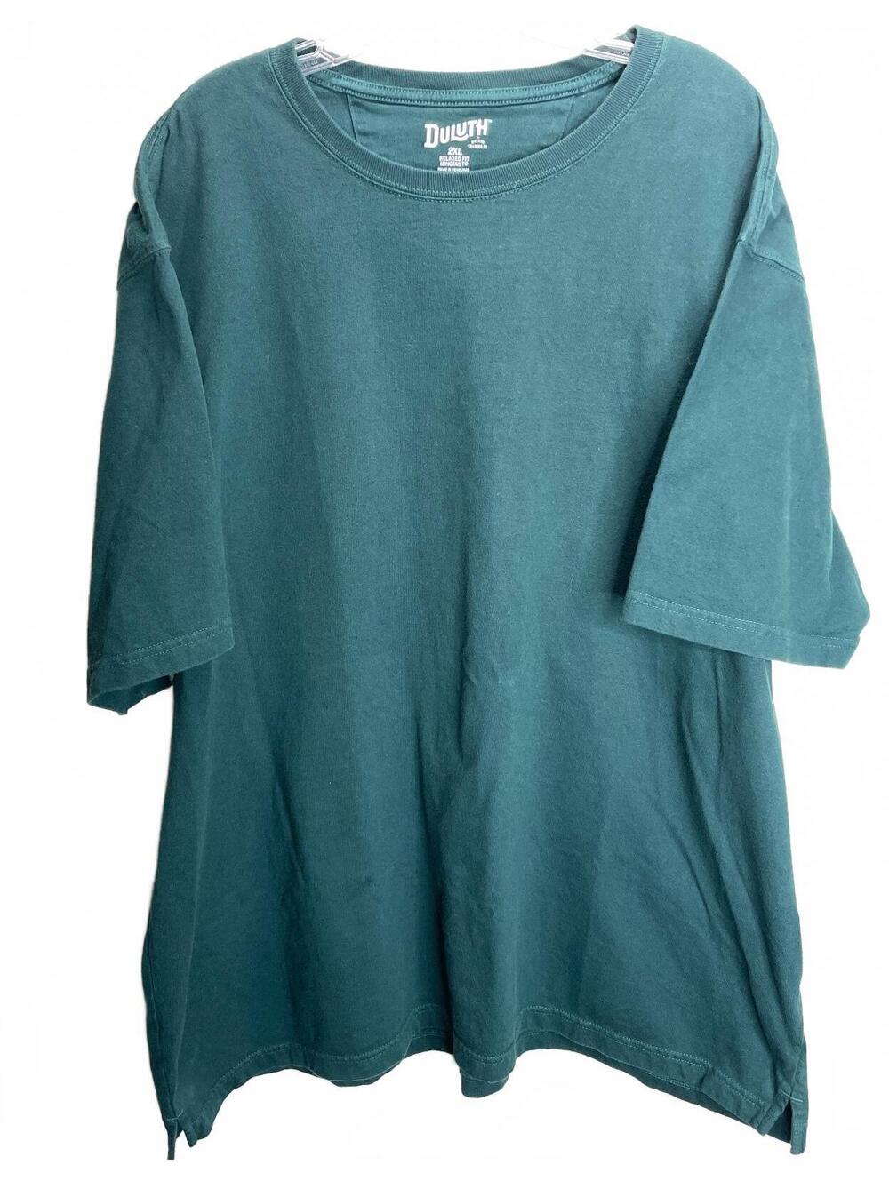 Duluth Trading Co. Relaxed Fit Longtail T-Shirt 2XL Dark Green